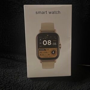 Smart Fit Gold Smartwatch with Cream Band